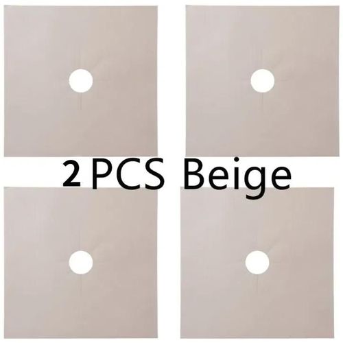 Revêtement protecteur de cuisinière à gaz,accessoires de cuisine,tapis de cuisinière,1/2 pièces - Type 2pcs Beige