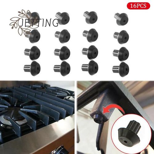 Pieds de brûleur de cuisinière à gaz,16 pièces,pieds en caoutchouc pour pièces de rechange