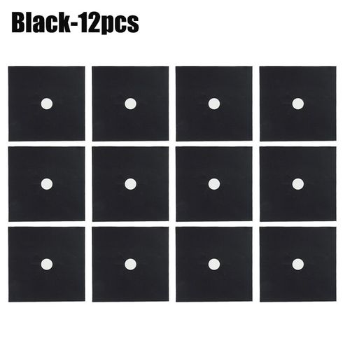 Protecteurs réutilisables pour cuisinière à gaz,4 pièces - Type Black-12PCS