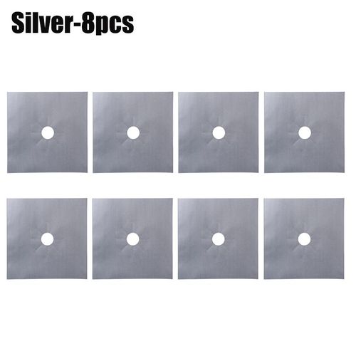Protecteurs réutilisables pour cuisinière à gaz,4 pièces - Type Silver-8PCS