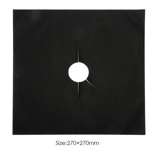 Protecteurs de cuisinière à gaz,1/2/4 pièces,revêtement de couverture de cuisinière,tampon en polymères propres,accessoires de cuisine - Type 1PC Black