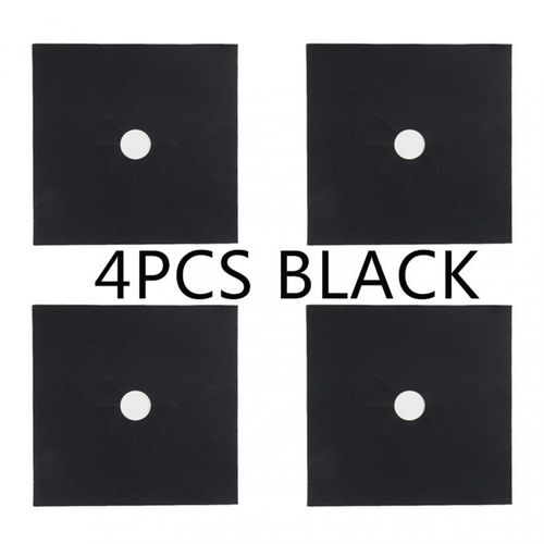 Tampon de Protection pour Cuisinière à Gaz,Résistant à l'Huile,Livres de Surface,Antiadhésif,Réutilisable,4 Pièces/Ensemble - Type 4pcs Black #A