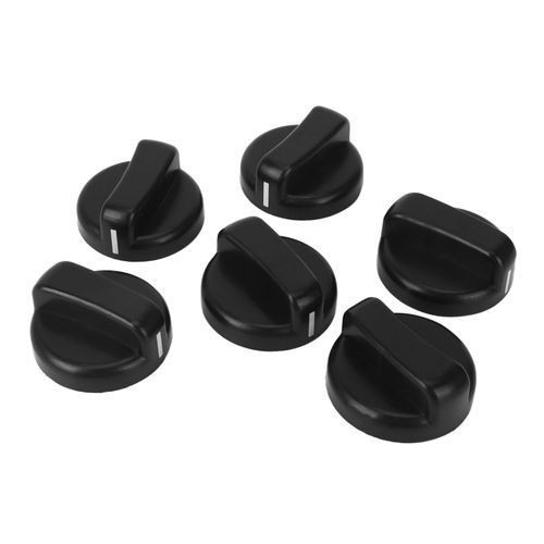 Lèvent de commande de cuisinière à gaz en plastique noir,cuisine,6 pièces #B