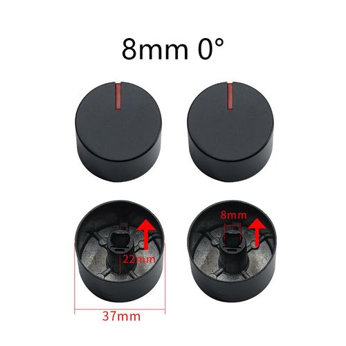 Lèvent de cuisinière à gaz,interrupteur de commande de four,accessoires d'assemblage,bouton noir,6mm,8mm,2 pièces - Type 8mm 0 #B