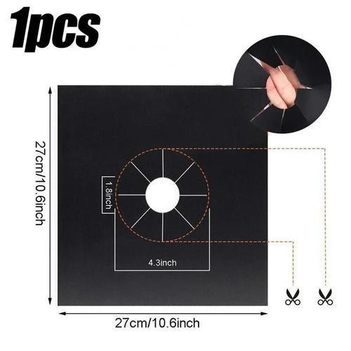 Couverture de protection pour cuisinière à gaz,1/4 pièces,accessoires de cuisine,en polymères - Type 1PC Black