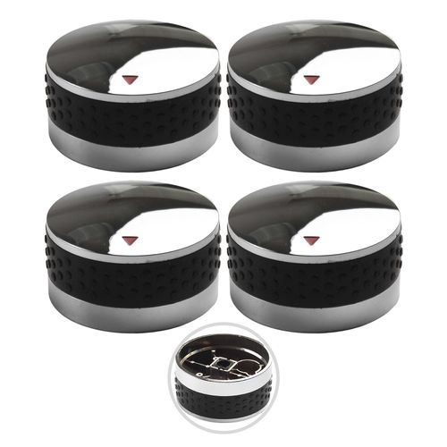 Lèvent de commande de gril à gaz de remplacement,anneau en silicone non ald,interrupteurs à distance adaptés au barbecue,gril à gaz pour cuisinière à four,accessoire rond,4 pièces - Type 58mm
