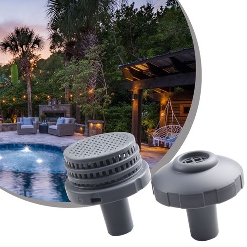 Raccord avec connecteur de crépine d'entrée de piscine et grilles de crépine,accessoire pratique pour piscine hors sol Intex,1.25 "",ensemble de 4 pièces