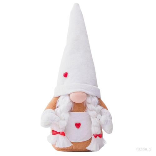 figatia Gnomes Poupée Fait Main Enfant Nain Peluche Décoration Étagère Jouet 15x10x36cm