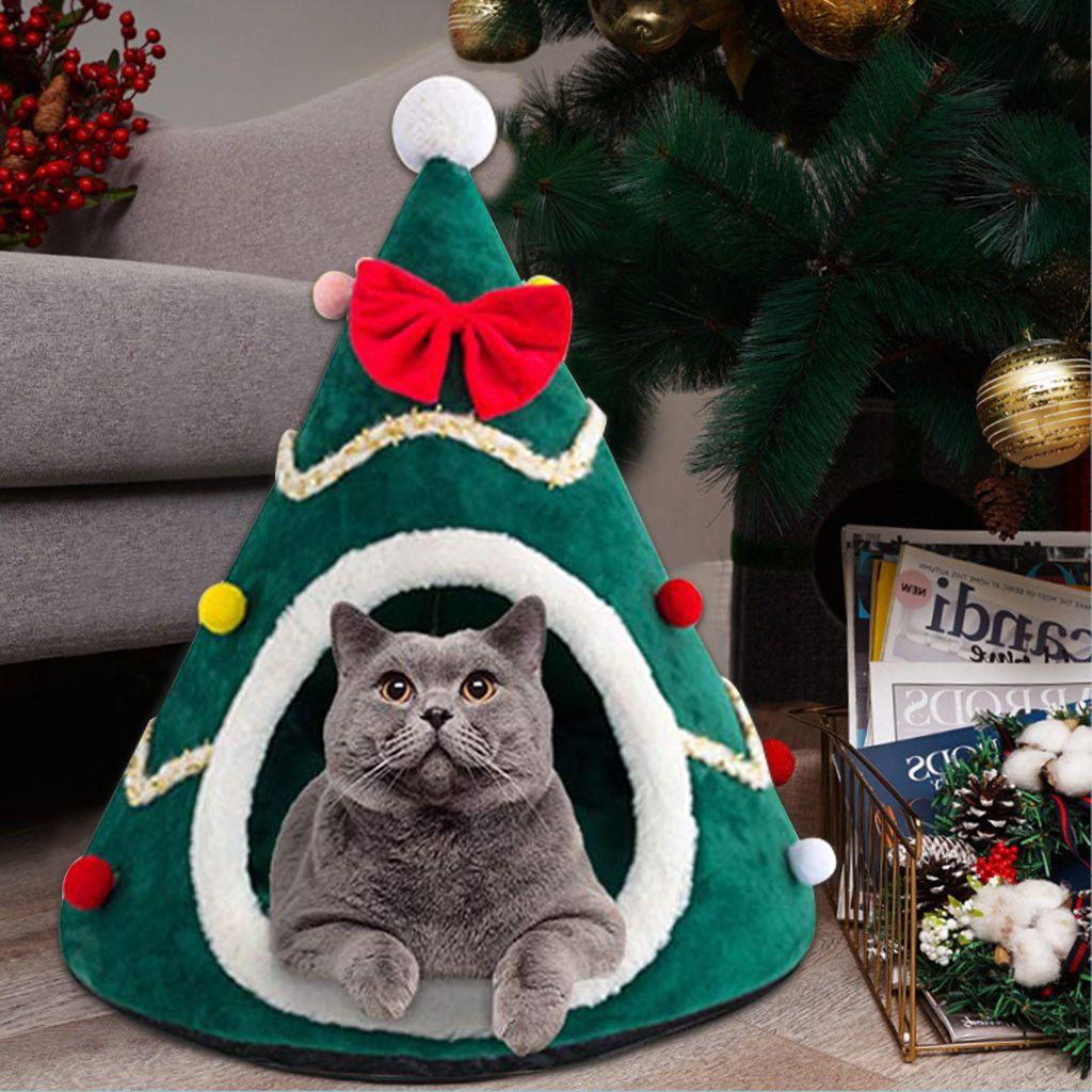 Sapin de chat - Litière pour chat pour Noël