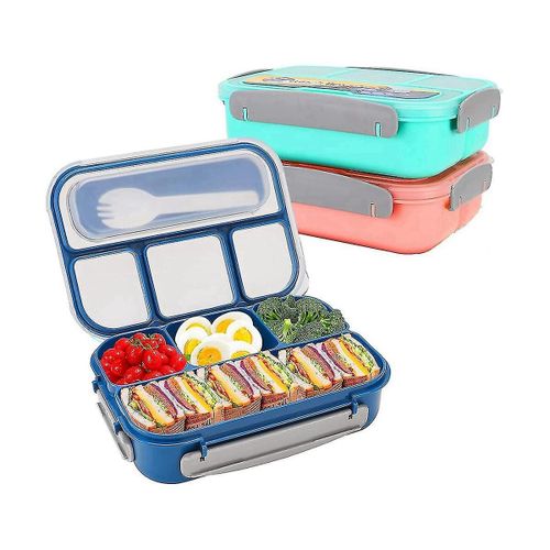 Bento Box Lunch Box Kids, 1300ml 4 Compartment Lunch Box Containers,Leak Proof,/Dishwasher/Freezer