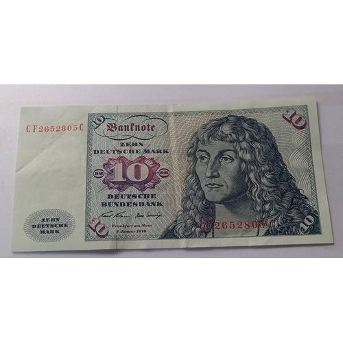 Billet 10 Deutsche Mark 2 Janvier 1970