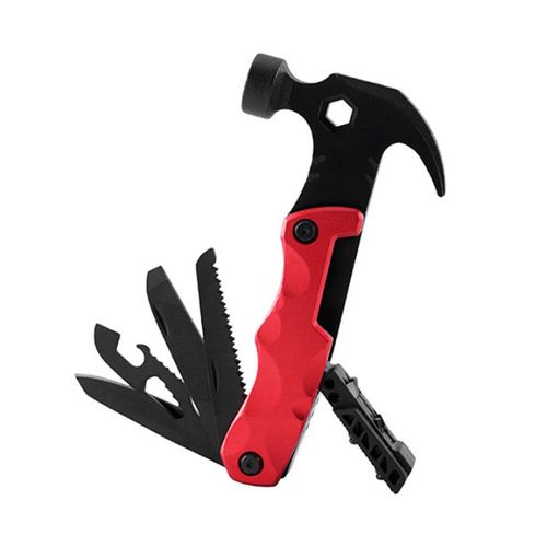 Marteau À Griffes De Poche Portable En Acier Inoxydable,Outils Utilitaires,Plein Air,Survie,Chasse,Camping,Tournevis,Couteau Pliant - Type Rouge