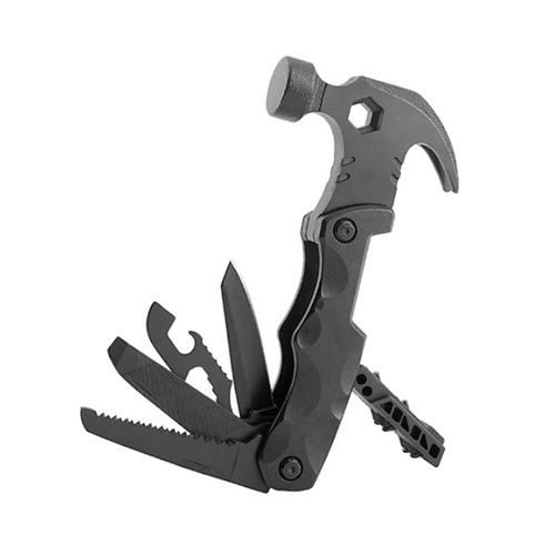 Marteau À Griffes De Poche Portable En Acier Inoxydable,Outils Utilitaires,Plein Air,Survie,Chasse,Camping,Tournevis,Couteau Pliant - Type Black