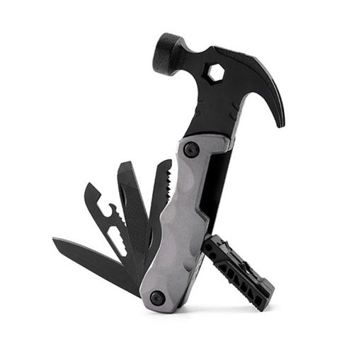 Marteau À Griffes De Poche Portable En Acier Inoxydable,Outils Utilitaires,Plein Air,Survie,Chasse,Camping,Tournevis,Couteau Pliant - Type Grey