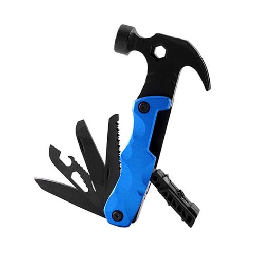 Marteau À Griffes De Poche Portable En Acier Inoxydable,Outils Utilitaires,Plein Air,Survie,Chasse,Camping,Tournevis,Couteau Pliant - Type Bleu