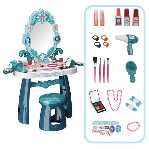 Lumières Led De Haute Qualité,Musique,Cosmétiques Pour Enfants,Coiffeuse,Rouge À Lèvres,Vernis À Ongles,Ombre,Maison De Jeu,Jouet Interactif,Cadeau Pour Bébé