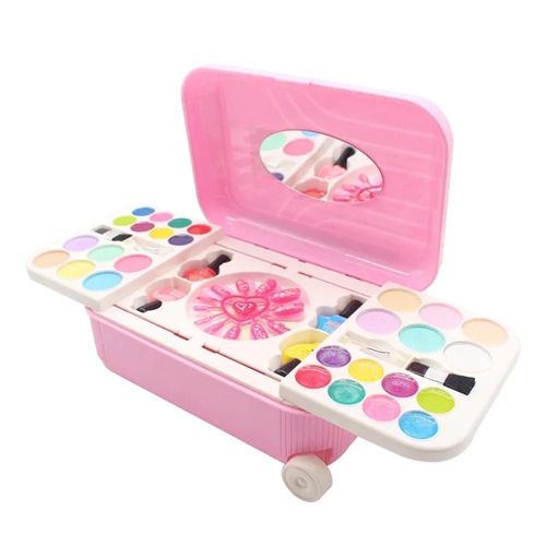 Ensemble De Jouets De Maquillage Pour Enfants,Jeu De Simulation,Princesse Rose,Beauté,Sécurité,Non Toxique,Toboggan Cosmétique,Jouets Pour Filles,Boîte De Voyage - Type Rose