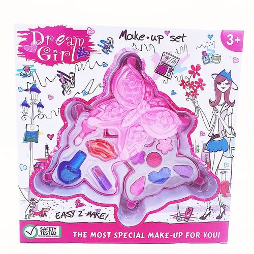 Ensemble De Maquillage Pour Enfants,Maison De Jeu Pour Filles,Jouet De Bricolage,Papillon,Cadeau - Type Three-Layer Color Bo