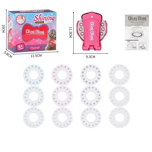 Ensemble De Décoration Diamant Brillant Pour Fille,Jouet De Décoration De Maison De Jeu,Peinture Diamant Portable,Outil De Dessin,Coiffure,Paillettes Scintillantes Blingbling - Type Set 1 #A