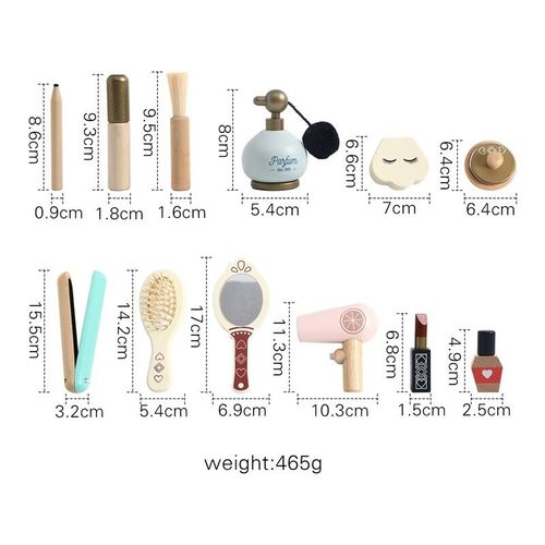 Ensemble De Maquillage Cosmétique En Bois Pour Filles,Jouets De Simulation,Maison De Jeu,Princesse,Beauté,Cadeau Pour Enfants #B