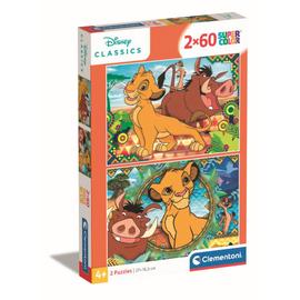 Le roi lion - puzzle supercolor 2x60 pieces, puzzle