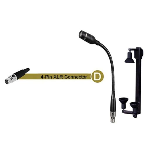 Microphone Lavalier à pince pour violon,3 broches,système audio sans fil AKG 4 broches,ensemble d'accessoires JEAudio d'origine - Type D