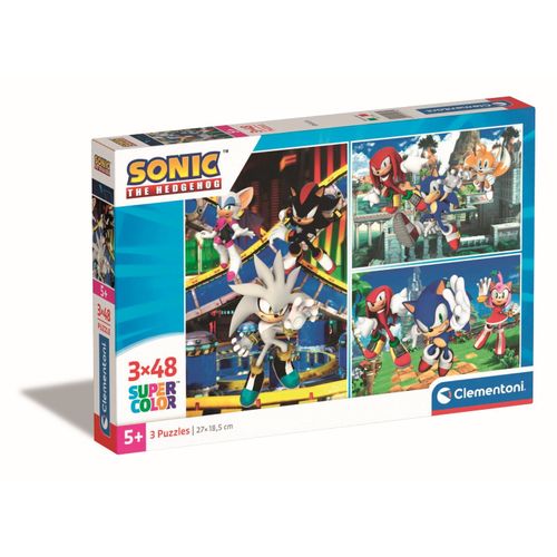 Puzzle Enfant 3x48 Pièces - Sonic