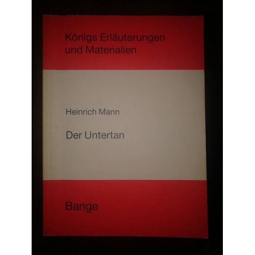 Heinrich Mann Der Untertan Konigs Erlauterungen Und Materialien 