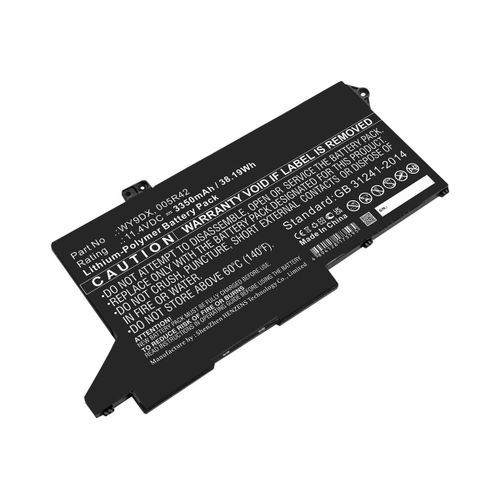 DLH - Batterie de portable (équivalent à : Dell M3KCN, Dell WY9DX, Dell 0WY9DX, Dell 005R42) - lithium-polymère - 3680 mAh - 42 Wh - pour Dell Latitude 5420, 5520; Precision 3560
