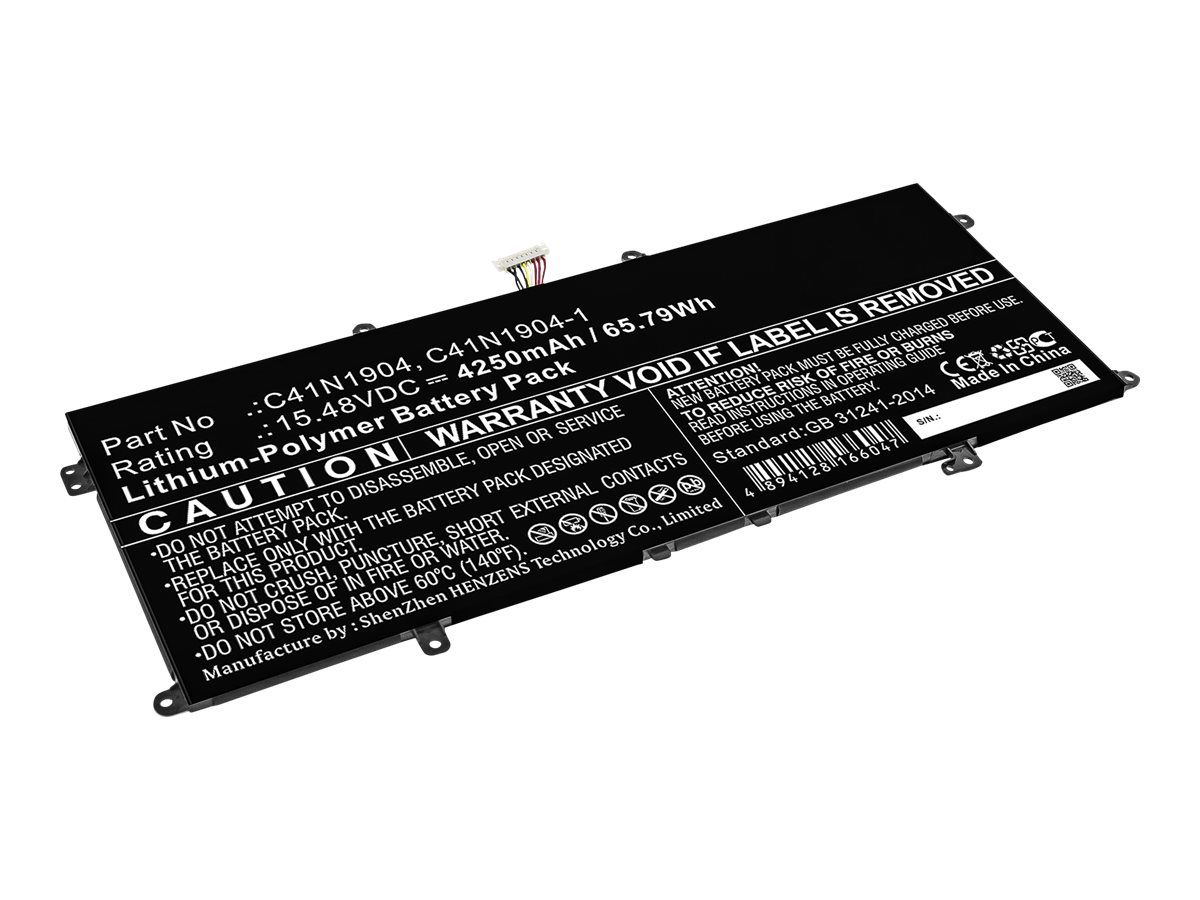 DLH - Batterie de portable (équivalent à : ASUS C41N1904, ASUS 0B200-03660000, ASUS 0B200-03660200, ASUS 0B200-03660300, ASUS 0B200-03660400, ASUS 0B200-03660500, ASUS 0B200-03660600, ASUS...
