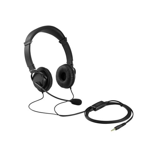 Kensington Hi-Fi Headphones with Mic - Écouteurs avec micro - sur-oreille - filaire - jack 3,5mm