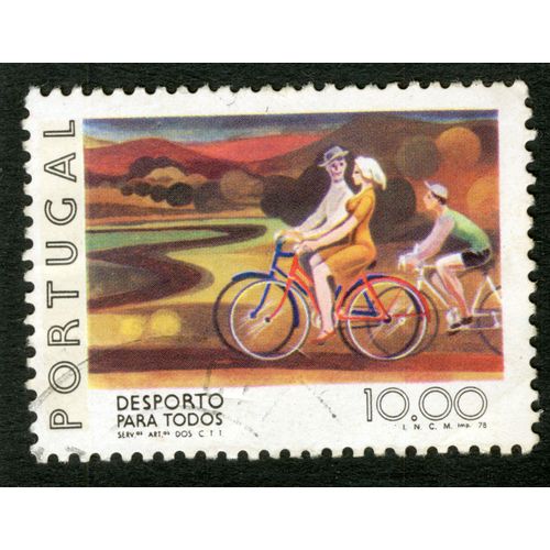 Timbre Oblitéré Portugal, Desporto Para Todos, 10.00, 1978