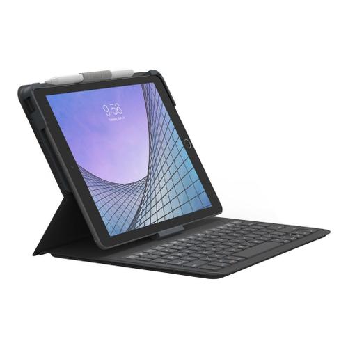 ZAGG Messenger Folio 2 - Clavier et étui - Bluetooth - QWERTZ - Allemand - Charbon clavier, Charbon étui - pour Apple 10.2-inch iPad; 10.5-inch iPad Air (3ème génération)