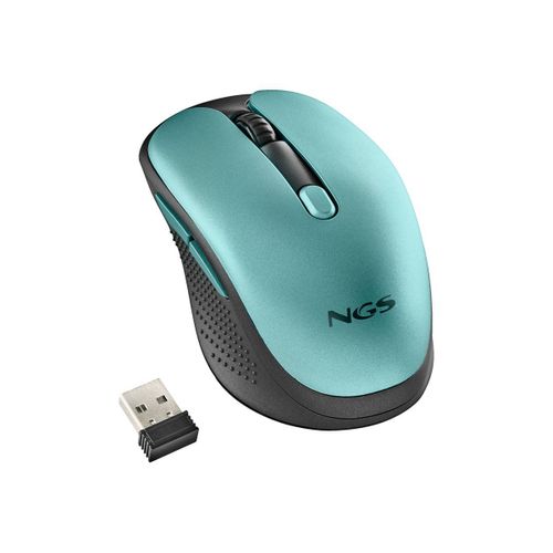 NGS Evo - Souris - rechargeable - pour droitiers - optique - 6 boutons - sans fil - 2.4 GHz - récepteur sans fil USB - glace rouille - boîte de suspension