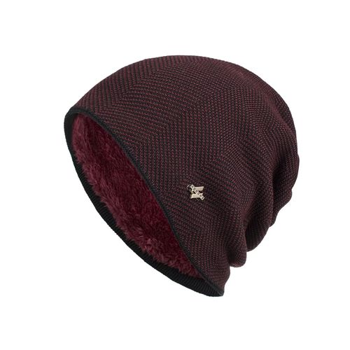 Chapeau Chaud En Laine De Coton Pour Hommes,Bonnets Pour Adultes,Crânes Décontractés,Casquette D'extérieur De Marque,Monochromatique,Hiver