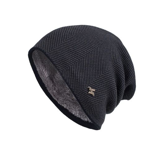 Chapeau Chaud En Laine De Coton Pour Hommes,Bonnets Pour Adultes,Crânes Décontractés,Casquette D'extérieur De Marque,Monochromatique,Hiver