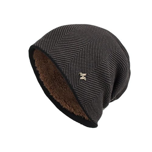 Chapeau Chaud En Laine De Coton Pour Hommes,Bonnets Pour Adultes,Crânes Décontractés,Casquette D'extérieur De Marque,Monochromatique,Hiver