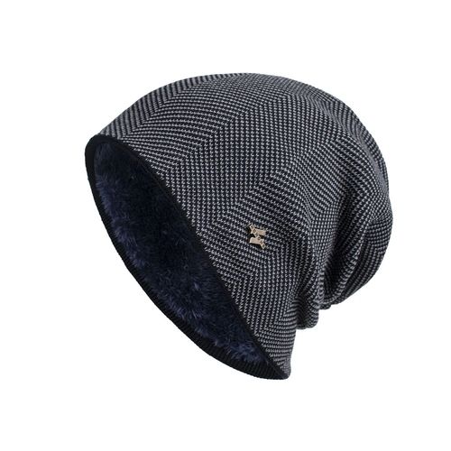 Chapeau Chaud En Laine De Coton Pour Hommes,Bonnets Pour Adultes,Crânes Décontractés,Casquette D'extérieur De Marque,Monochromatique,Hiver