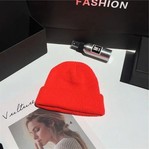 Bonnets Monochromes En Coton Chaud Pour Femmes,Skullies Tout Match,Chic Harajuku,Chapeaux De Loisirs Étudiants,Hiver,Simple,Chimnew