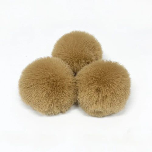 Pompons Artificiels En Fausse Fourrure De Lapin,6/7/8/10cm,Pour Chapeaux,Casquette,Écharpe,Porte-Clés,Accessoires De Couture Artisanale,,6 Pièces