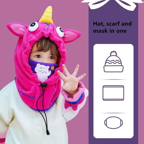 Casquette De Cagoule En Polaire Pour Enfants,Casque Militaire Tactique Thermique Coupe-Vent,Masque Intégral,Bonnet De Ski Pour Garçon Et Fille