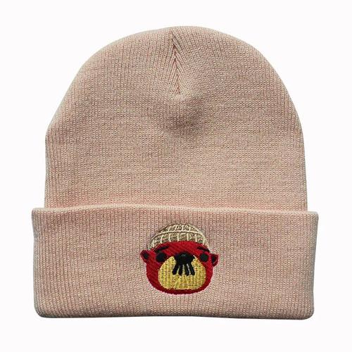 Chapeau Tricoté Avec Ours Brodé Pour Femme Et Homme,Bonnet Chaud,Style Hip Hop,Idéal Pour L'hiver