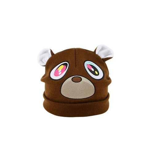 Chapeau En Laine Brodé Ours Pour Hommes Et Femmes,Chapeaux Polyvalents,Hip Hop,Tendance Rap,Chaud,Mode,Mignon