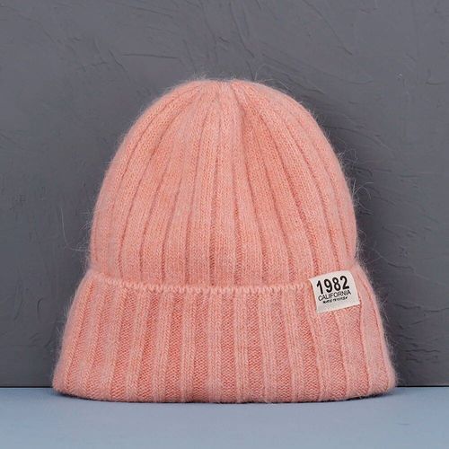 Chapeau D'hiver En Vraie Fourrure De Lapin Pour Femme,Bonnet Chaud À La Mode,Solide,Couvre-Tête Pour Adulte