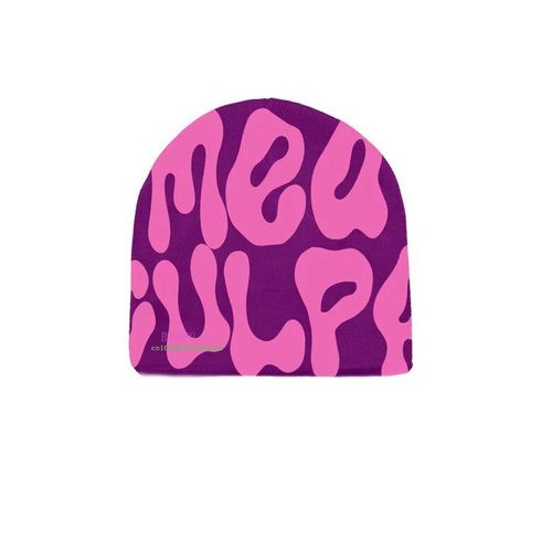 Casquette En Laine Pour Hommes Et Femmes,Bonnet Chaud,Bonnet De Niche Froid,Conception De Fouet,Mode Cent Take,Ins New Net,Mia,Qualité,Rouge