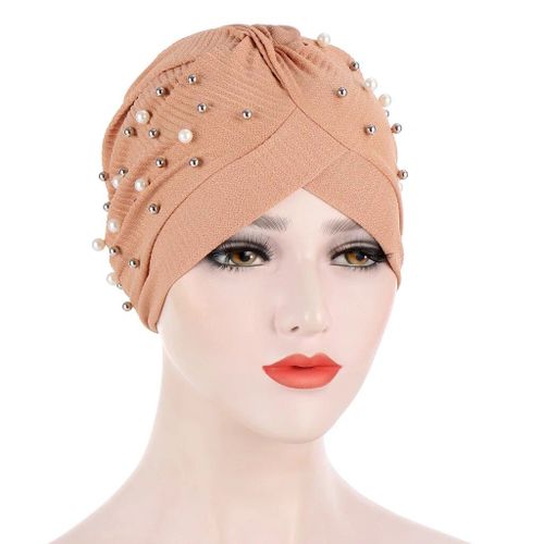 Petit Bonnet À Manches Avec Perles,De Couleur Unie,Européenne Et Américaine