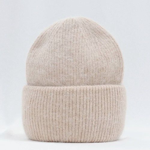 Bonnet En Fourrure De Lapin Véritable Pour Femme,Bonnet Chaud,Couvre-Chef Adulte,Monochrome,Mode,Savoir Chaud,Hiver,2023