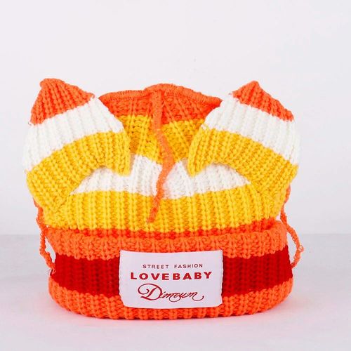 Bonnet À Longues Oreilles De Lapin Skullies Pour Femmes,Chapeau Au Crochet Avec Des Oreilles De Lapin Mignonnes,Chapeaux Chauds D'hiver,Nouvelle Mode,2023