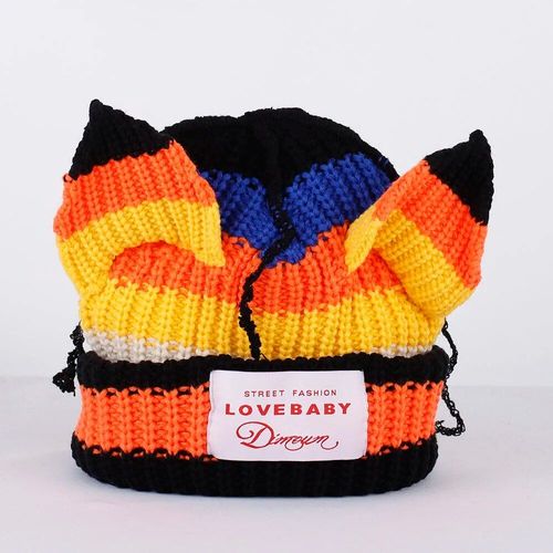 Bonnet À Longues Oreilles De Lapin Skullies Pour Femmes,Chapeau Au Crochet Avec Des Oreilles De Lapin Mignonnes,Chapeaux Chauds D'hiver,Nouvelle Mode,2023