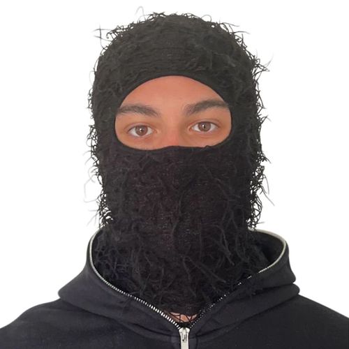 Camsolomon-Cagoule De Ski Complète En Tricot,Masque De Ski,Floue,Y2k